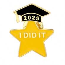 1 件 2025 年毕业金属彩绘博士帽胸针纪念品，带徽章的学生礼物 - 彩色 - 查看 17