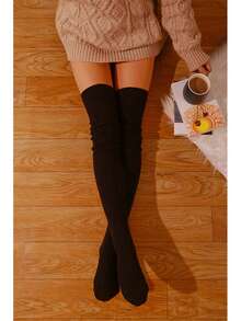 1双女士爱国/独立日优雅迷人透气柔软保暖针织压缩过膝袜，适合秋冬季节、Y2K 风格，舒适保暖