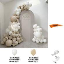 White Beige Cream Balloon Garland - Latex Balloons For Wedding,Anniversary Decoration,Showers,Gender Reveal Party Decor,Engagement, Birthday, Mother's Day, Graduation, Valentine's Day,Background Decorations - Multicolor - View 7