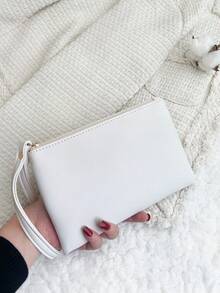 Mini Minimalist Clutch Bag - White - View 5