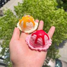 Simulation Ice Cream Ball Model Fake Sweet Cone Dessert Shop Lifelike Decor Photography Props Display Fake Food Model Ornament DIY Accessory
