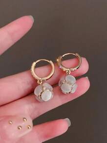 2pcs Luxury Fully Paved Crystal Gold-Color Earrings For Women, Stylish Stud & Hoop For Wedding, Party, Holiday, Everyday Wear