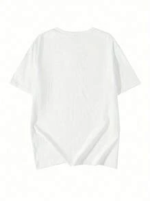 Made In Japan, Spring/Summer Cotton, Round Neck, Loose Fit, Versatile, Simple, English Print Short-Sleeve T-Shirt