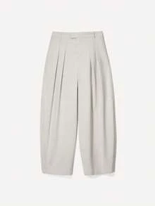 OUTTA BOX 优雅奢华春夏阔腿裤，商务休闲正式办公室着装毕业派对婚礼宾客服装，度假海滩Y2K乡村风细条纹长裤，母亲节 - 灰色 - 查看 6