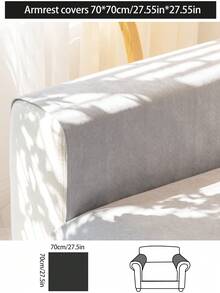 1件装沙发坐垫，四季通用沙发垫，防水防滑沙发套，防尘防污座椅保护垫，家居装饰加厚宠物友好型沙发套，可调节尺寸，适用于卧室、办公室、客厅、L型沙发，可机洗 - 灰色 - 查看 19