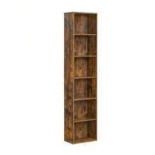 Bookcase, Bookshelf With 6 Shelves, For Living Room, Study, Office, Bedroom, Modern Style, Rustic Brown - Rust Brown - View 6