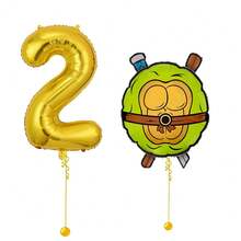 1 conjunto de balões coloridos para festa com tema de super-heróis e tartarugas, verde, verde-limão e dourado, decoração para festa de aniversário em casa, presente surpresa para banho, presente para filho/filha, decoração de fundo fotográfico - Multicolorido - Ver 4
