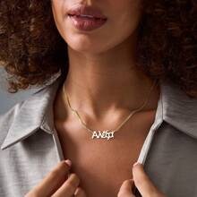 Customized . Greek-Style Name Necklace|Universal Stainless Steel Pendant, Multiple Chains Available, Exclusive Gift For Engraving
