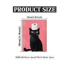 Funda para tapa de inodoro con estampado de gato negro, decoración de inodoro divertida y linda de gato negro como regalo para amantes de los gatos, póster sin marco de gato asomándose - Multicolor - Ver 12