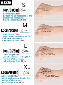 LICVIC 1-20pcs Custom Text Temporary Tattoo Stickers, Personalized Tattoo Sticker, Customizable Valentine's Day Gifts, Customized Letter Tattoo Stickers, Quote Tattoos, Suitable For Birthday Gifts Colorful, Leisure, Basics, Casual, Soft, Unique, Customized, Personalized, Custom, Ideal Gifts For Her, Girlfriend, Her, Boyfriend, Friends, Easy Comfort