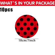 10pcs/20pcs/80pcs Red Ladybug Party Tableware Set, Ladybug Disposable Tableware Set Includes: Plates, Napkins, Cups, Ladybug Themed Tableware Set, Suitable For Birthday Theme Parties, Dessert Tea Gatherings, Family Dinners, Banquets And Other Occasions - Multicolor - View 10