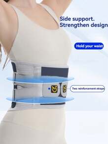Waist Brace With Wide Compression, Fly-Knit Strap & Cooling Material For All-Day Comfort