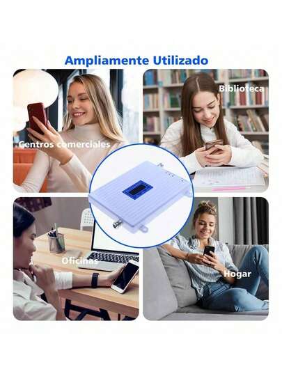 Amplificador de señal de teléfono móvil para el hogar con 900/1800/2100 MHz mejorado, amplificador de tres frecuencias para GSM DCS 2G/3G/4G y banda 1/3/8