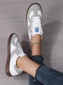 Neue Damen Lässig Sport Schuhe Farbblock Große Größen 36-45 Sneaker, Damen Lässig Sport Schuhe, Frühling Sommer Neuer Stil Mode vielseitige leichte atmungsaktive Schuhe, Schüler Rückkehr zur Schule Schuhe