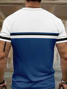 男士夏季圆领短袖T恤和短裤套装