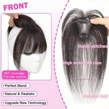 女士假发 真人发 360° 3D 覆盖真人发 带刘海发片 细刘海接发 夹式刘海 - SNatural - 查看 11