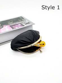 Ví nhỏ kiểu da cừu cổ điển dành cho nữ - Ví kẹp tiền xu tông vàng & ngăn đựng thẻ, Ví thời trang bằng da dành cho nữ, Túi đựng tiền xu gấp đôi cổ điển, Ví cầm tay khóa Kiss thanh lịch - Nhỏ gọn & thời trang với khóa Kiss, Ví điện thoại nhiều ngăn - Nhiều màu - Xem 11