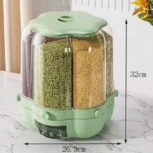 NetHong Sealed Food Container Grain Box Grain Dispenser Rice Tank - Green - View 8