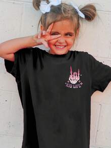 This Double-Sided Printed Short-Sleeved T-Shirt For Girls, Themed "I'm Driving My Mom Crazy," Is Comfortable, Stylish, And Versatile. A New Autumn/Winter Style For Girls/Teenagers. A Perfect Thanksgiving/Christmas Gift. - 黑色 - 查看 7