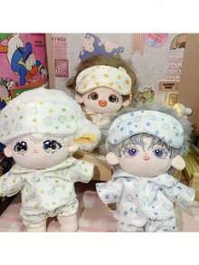 1 pièce Ornement de vêtements assis, série de vêtements de nuit, poupée de fête assise, version émail 1 et 2 portables (vêtements uniquement) (motif du produit aléatoire)