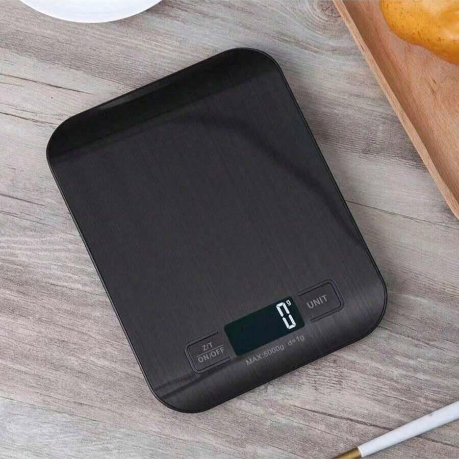 مقياس رقمي للمطبخ والبريد 5كجم/11رطل، من الفولاذ المقاوم للصدأ 304، شاشة LCD، دقة 0.05 أونصة/1جرام، وظيفة التعشير، بطارية مضمنة، محمول، مناسب للخبز والطهي والحمية والكيتو والتحضير الغذائي والأعمال الصغيرة والحرف والسوائل والمتاجر الصغيرة (الحجم المتوسط)