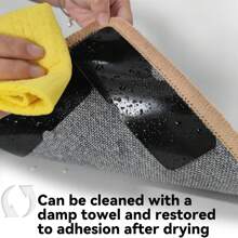 Rug Carpet Non Slip Grippers, Reusable And Washable Double Sided Carpet Tape Pads, Strong Adhesive Grippers For Area Rugs, Keep Corners Flat, No Damaging For Floor Removable, 4/8/16Pcs Room Decor Back To School