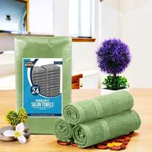 Utopia Towels Sage Green Salon Towels, Pack Of 24 (Not Bleach Proof, 16 X 27 Inches) Highly Absorbent Towels For Hand, Gym, Beauty, Hair, Spa, And Home Hair Care - Grey - View 2