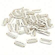 20/40/50件发夹接发夹33毫米金属扣头发U型夹接发夹假发纬纱假发U型金属扣女士金属假发梳夹接发 - 彩色 - 查看 16