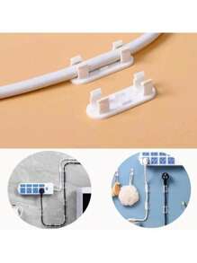1 pieza Clip de gestión de cables con múltiples ranuras, organizador de cables de escritorio de silicona, soporte adhesivo para gestión de cables de escritorio - Adecuado para sistema de gestión de cables de escritorio, hogar, oficina y automóvil - Accesorio de estante de cables de mesita de noche
