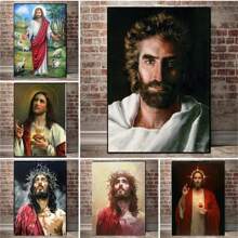 1 Pc Optional Frame Posters Wall Arts Pop Christian Jesus Classical Canvas Art Church GalleryInspired Wall Decor For Living Room