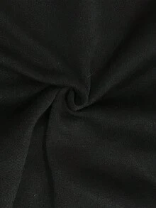 Warm Hoodie Pants With Elastic Waist And Side Tape For Women, Autumn And Winter New Style, European And American Fashion, With Pockets - màu đen - Xem 4