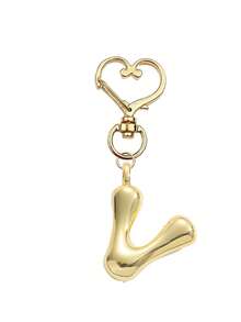 Colgante de letras del alfabeto en forma de burbuja lindas charms - Colgante de cristal de la suerte, letras de amor con cierre dorado de A a Z, colgante de aleación brillante para bolso y mochila - Regalo perfecto para cumpleaños y ocasiones especiales, llavero anillo colgante para bolso mochila coche, accesorios de billetera y bolso para mujeres y niñas - Dorado - Ver 15