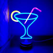 1 件高亮鸡尾酒玻璃瓶啤酒杯霓虹灯手势 666 手 LED 杯、外星人、星球、牛头、火焰、樱桃、狗爪、游戏控制器、酒吧杯装饰灯、LED 霓虹灯家居装饰、派对装饰、圣诞派对装饰、圣诞礼物 - 雞尾酒杯 - 查看 48