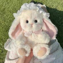 1pc Lilian Floppy Ear Rabbit DIY Handmade Craft Kit, Cloth Plush Doll Rabbit Gift, Holiday Gift, Birthday Gift, Decor, Cute Appearance, Gift, Doll, Game