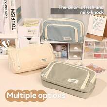 Tikplus Large Capacity Pencil Case, Big Pencil Box With 4 Compartments, Lightweight Zipper Pencil Bag, Suitable For Girls, Teens, Stationery Storage Bag, Cosmetic Bag, Suitable For Women And Men,For School Supplies,Back To School - Multicolor - View 10