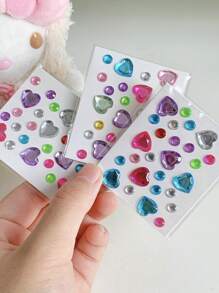 ملصقات راين قوس ، اكسسوارات ملصقات أكريليك للأطفال ، ملصقات ديكور كاميرا CCD ملئها بالراين مناسبة للتزيين على أدوات مختلفة والقرطاسية، العودة للمدرسة