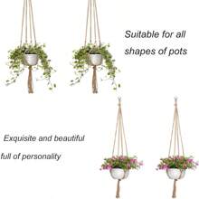 2 piezas Colgadores creativos para plantas, soporte para macetas de flores, cuerda para cesta colgante, soporte colgante de pared para plantas para decoración interior y exterior del hogar, jardín y balcón (disponible en varios tamaños)