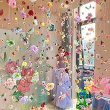 20pcs Bohemian Style DIY Spring Floral Hanging Curtain, Door Curtain With Fishing Line - Colorful Artificial Flowers, Suitable For Room, Bedroom, Outdoor Garden Decor, Wedding, Shower And Party Backdrop, Valentine's Day And Spring Party Decor, Wedding Decor | Decorative Hanging Flowers | Colorful Decor, Artificial Flowers For Decoration