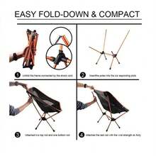 Folding Chair Ultralight Detachable Portable Lightweight Chair Folding Extended Seat Fishing Camping Home BBQ Garden Hiking - Multicolor - View 5