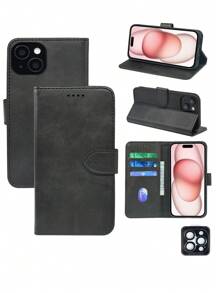 1 Stück PU Brieftaschen-Handyhülle mit Magnetverschluss kompatibel mit iPhone 14/14 Pro/14 Pro Max RFID-blockierend 4 Kartenfächer, Handgelenkschlaufe, stoßfest, schützende Ständer-Soft-Leder-Folio-Flip-Handyhülle
