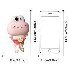 1 包可爱游泳青蛙洗澡玩具，儿童浴缸戏水玩具，男女通用发条漂浮玩具，儿童泳池玩具 - 彩色 - 查看 3