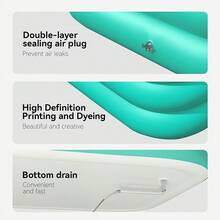 1pc Extra-Large Rectangular Inflatable Swimming Pool, Thick & Heavy Duty Family Adult Swimming Center, Suitable For Backyard, Outdoor And Summer Water Party Use - Multicolor - View 5