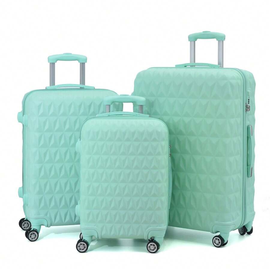 Hard Shell Trolley Suitcase 4 Wheel Spinner Lightweight Luggage Travel Cabin Bag