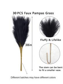 5pcs/10pcs/20pcs-Artificial Reeds, 55cm/21.65in Tall Plush Faux Grass, Large General Pampas Tree Branches For Floor Vase Filler, Suitable For Home Kitchen Bohemian Decoration, Room Decoration, Wedding Party Decoration,Fake Plants,Fall Decor,Room,Desk,Garden Decor,Room Decoration Stuff(Tips:One-Size=10pcs), Valentine Day, Gift Gifts Birthday Graduation,Fall Decor,Autumn