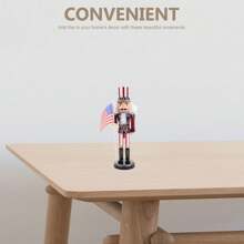 Nutcracker Christmas Decor Nutcracker Figurine Wooden Nutcracker Soldier Black Nutcracker Christmas Wood Ornaments Nutcracker Toy Desktop Ornament Christmas Table Decoration For Christmas Party
