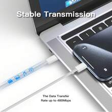 PD 60W 双 USB C 快速充电线适用于 16/15 Pro Max Plus 适用于三星 POCO Type C 转 Type C 快速充电器编织线数据线带盒 Nan