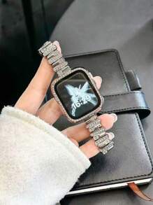 1 Peça Pulseira de Relógio de Metal para 49mm 45mm 46mm 44mm 42mm 40mm 41mm 38mm, Pulseira de Relógio de Metal Fashionable para Series 1-10, SE, Ultra 6-1