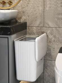 1 PIEZA Papelera colgante blanca para la cocina, papelera de basura montada en la puerta del gabinete, papelera de pared ahorradora de espacio, adecuada para cocina y baño, papelera de cocina, accesorios de cocina, papelera de dormitorio, papeleras de baño, organizador.