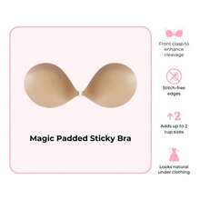 BOOMBA Magic Padded Sticky Bra - Patented Sticky Fashion Bra Inserts - Caramel - View 3