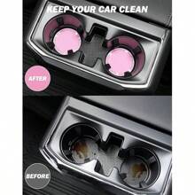 2 Stücke Auto Becherhalter Silikon Anti-Rutsch Matte, Auto glänzende Becherhalter Untersetzer, Fahrzeug Innenraum Ablage Pad, geeignet für Auto, SUV - erhältlich in Schwarz, Pink, Blau